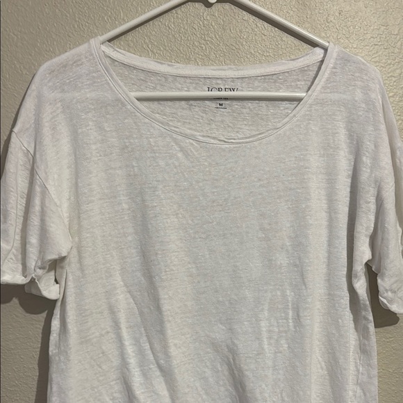 J Crew Linen roll-cuff crewneck T-shirt - Picture 2 of 5
